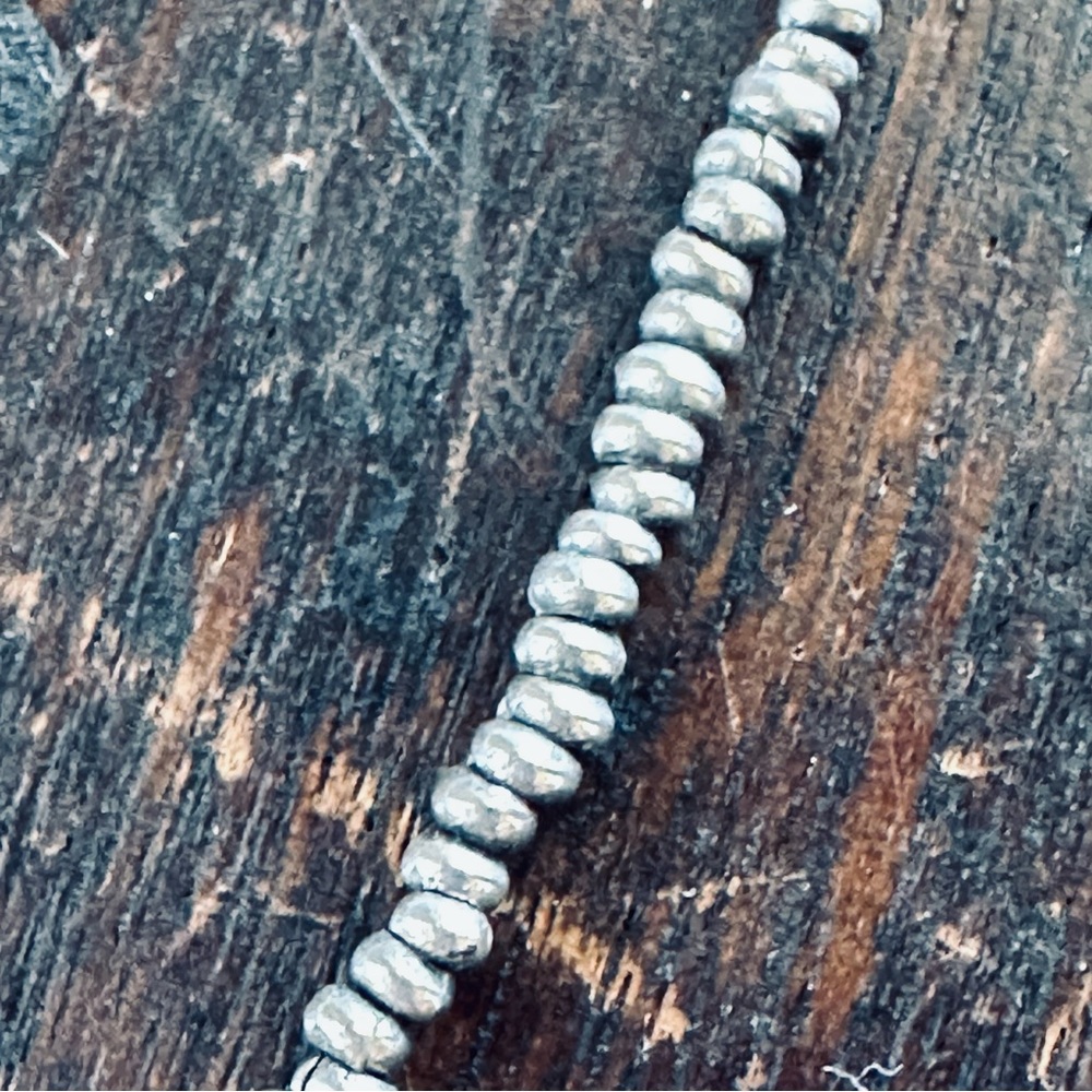 Sterling Silver Ohm Pendant and Beaded Chain 16” - Picture 7 of 15